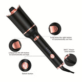 Ceramic Auto Hair Curler | Fast-Heating Rotating Wand | Efficient Styling Tool | Ideal Unisex Gift | US Plug