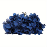 Luxury Floral Embroidered Clutch Handbag - Stylish Evening Purse for Weddings, Banquets & Proms - Compact, Magnetic Closure, Perfect Glam Accessory for Brides & Fashionistas