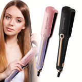 Ceramic Hair Straightener & Curler - Rollers/Straighteners with Temperature Regulating Dual-Purpose Design, Electric Clamp, and Fast Heating for Salon-Quality Styling at Home