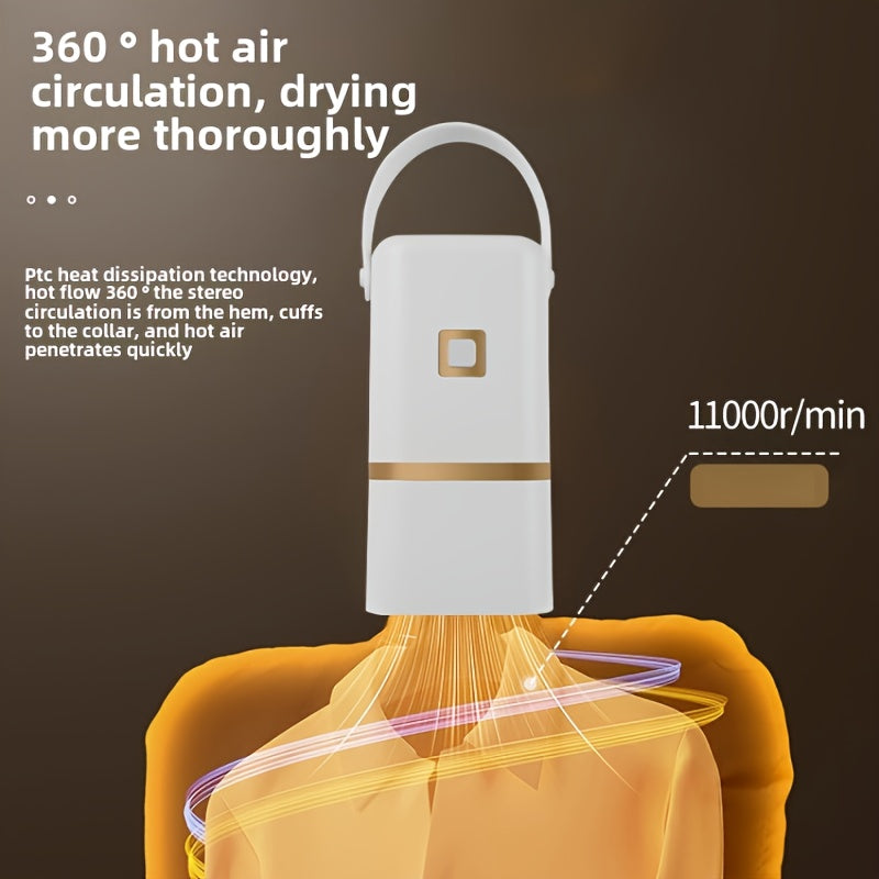 Compact Portable Clothes Dryer - Ideal for Apartments, Hotels & Travel | 110-240V US Plug | Odorless