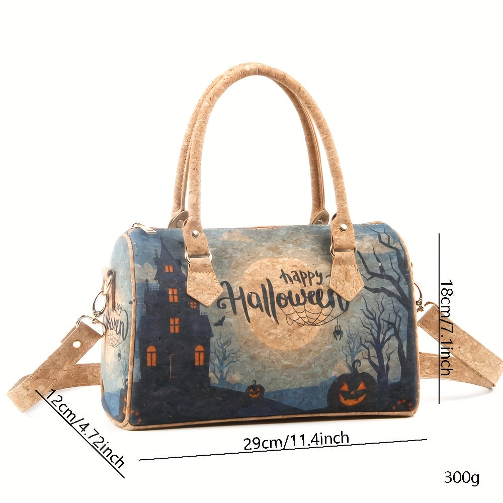 Halloween Elements Handbag, Crossbody Multifunctional Boston Bag, Halloween Decor Satchel Bag