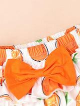 Newborn Baby Girl Clothes Infant Summer Shorts Set Ruffle Romper Fruit Butterfly Cute Baby Clothes Summer Outfits Set 0-18 Months, for Outdoor