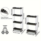 1pc 3/4 Layers Rolling Storage Cart - Spacious and Adjustable Storage Capacity, Versatile and Convenient, Easy-to-Move and Portable, Compact and Space-Saving Design - Ideal for Organizing Bathroom Essentials, Perfect for Stor