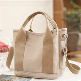 Elegant Canvas Tote Bag: Secure Zipper, Spacious & Lightweight - Perfect for Everyday Use & Comfort