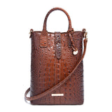 Luxurious Crocodile Embossed PU Tote Bag - Removable Strap, Buckle Closure, Edge Painted - Classic Womens Office and Work Purse for Trendy Ladies