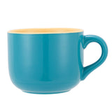 1pc Large-Capacity Solid Color Ceramic Mug - Coffee Cups & Mugs for Breakfast, Oatmeal, Coffee, Tea, and Water - Creative Household Essentials with Durable Design and Easy Grip Handle
