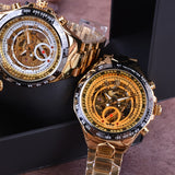 Winner Mechanical Sport Design Bezel Men's Watches, Skeleton Wristwatch, Men's Accessories