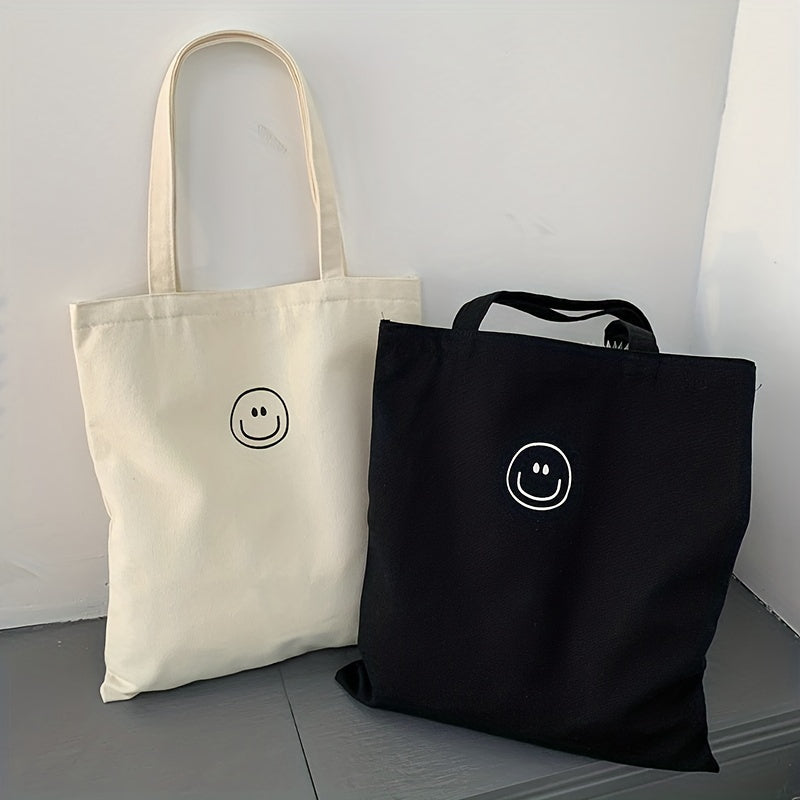 Large Capacity Canvas Tote Bag - Perfect For School, Office, Travel, And Beach