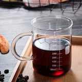 1pc, Large Heat-Resistant Borosilicate Glass Coffee Mug with Measurement Marks - Perfect for Summer Drinks, Teacher Appreciation Gifts, and Everyday Use - 15.22oz Capacity, Durable, and Dishwasher Safe