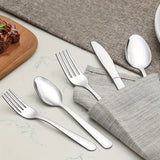 60/90pcs Stainless Steel Tableware, Western Dining Silverware, Steak Knife, Salad Fork, Coffee Dessert Spoons, Cutlery Set with Gift Box for 12 Persons, Dishwasher Safe, Kitchen Accessories,Halloween,Weddings