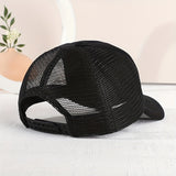 Casual Trendy "COOL LITTLE DUDE" Mesh Stitching Cap, Sun Protection Comfortable Breathable Cap For Summer Holiday Outdoor Traveling Boys And Girls Accessories