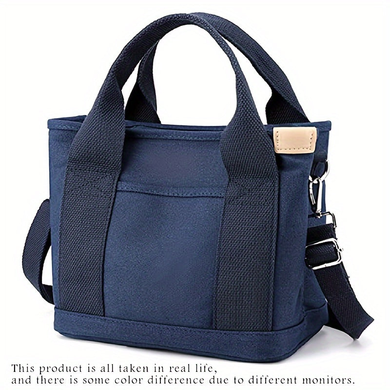 1pc Tote Bag Women And Men Small Satchel Bag Stylish Mini Tote Handbag Canvas Hobo Bag Fashion Crossbody Bag Shoulder Bag 2023