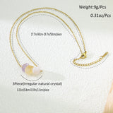 Irregular Crystal Stone Necklace Exquisite Colorful Pendant Neck Jewelry Lucky Protection Jewelry Gift