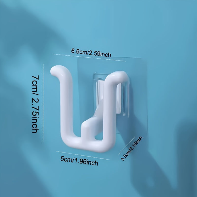 Space-Saving Wall-Mounted Storage Rack for Bathroom Essentials - Easy Install, No Drilling Required, Durable Plastic