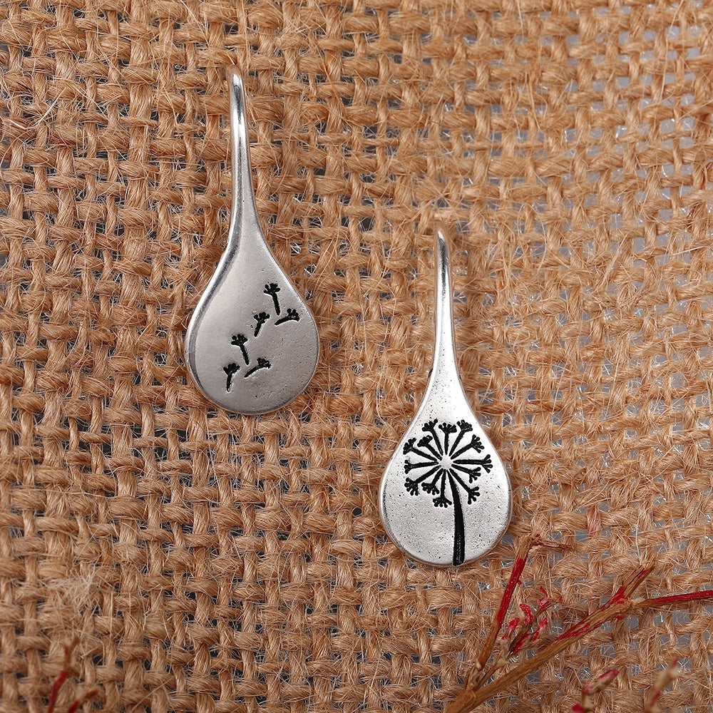 Exquisite Dandelion Drop Earrings - Simple Retro Design, Statement Jewelry for Women's Engagement or Wedding