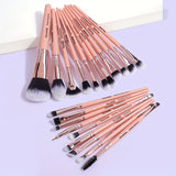 Makeup Brush Set, 20 Pcs Professional Makeup Brushes Foundation Eyeshadow Blush Brush, Travel Kabuki Blending Concealers Face Powder Eye Make Up Brushes Set Kit For Makeup Beginner Artist Lover