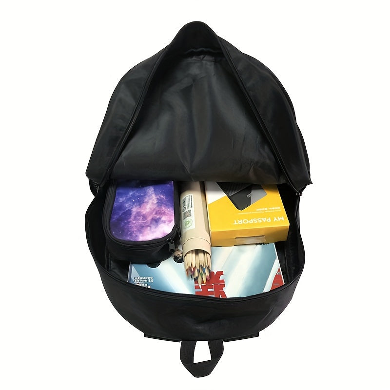 Chic Afro Girl Reading Nook Print Backpack - Lightweight, Durable Polyester School Bag with Detachable Straps for Teens & Students