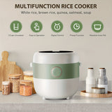 Bear Rice Cooker 3 Cups (Uncooked), 3D Heating And Fuzzy Logic, Healthy Nonstick Small Rice Cooker, PFAS-Free, Touch-Screen, For White/Brown Rice Quinoa Oatmeal Soup, 1.6L White
