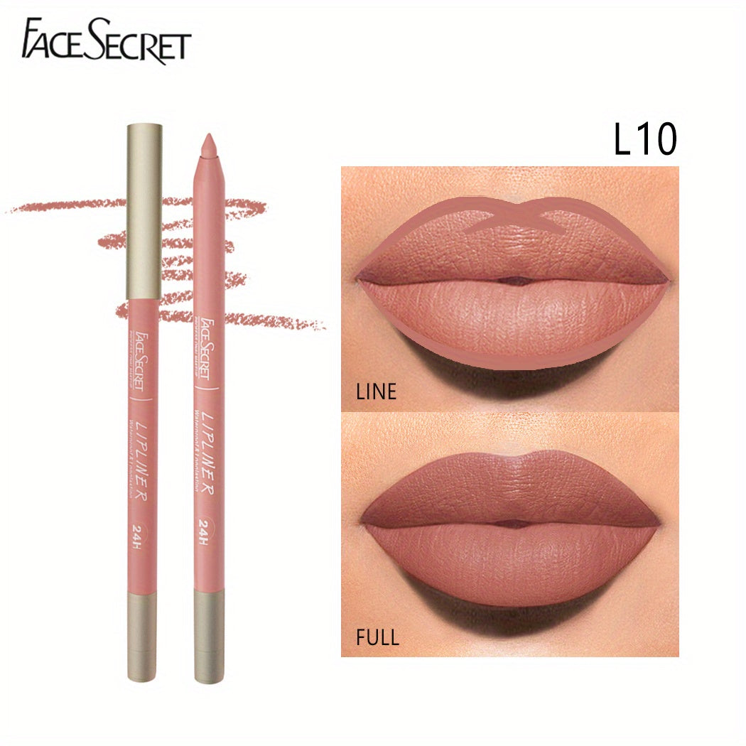 Long-Lasting Waterproof Lip Liner With High Pigment And Smooth Texture For Sweatproof Matte Lipstick And Correcting