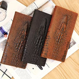1pc Faux Leather Retro Clutch Bag, Classic Trendy Three-Fold Long Wallet