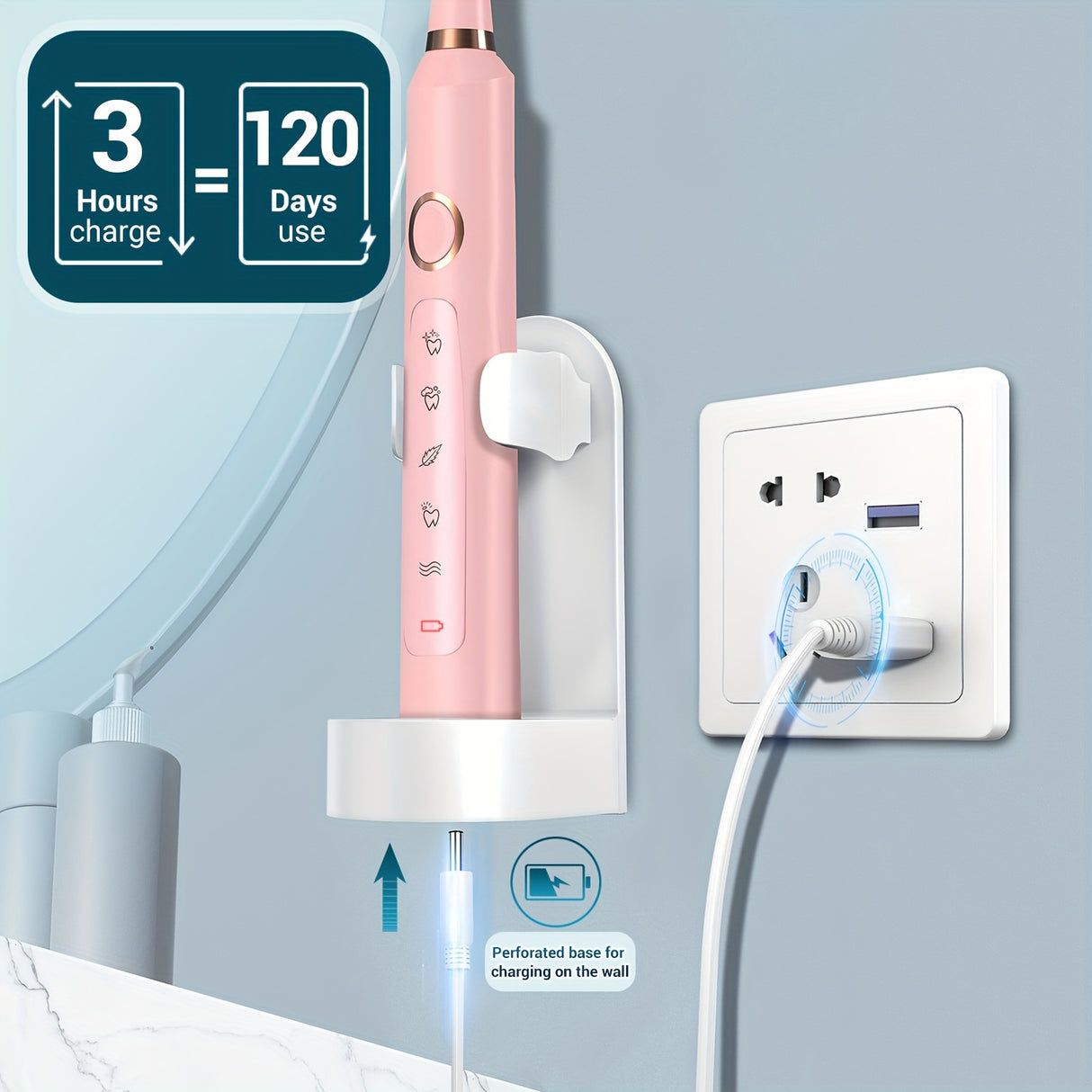 [Sonic Electric Toothbrush] 8 Brush Heads Electric Toothbrush For Adults - Sonic Electric Toothbrush With Deep Clean 5 Modes - Rechargeable Toothbrushes Fast Charge 3 Hours Last 120 Days