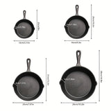 [Cast Iron Skillet] 3pcs/4pcs/5pcs Cast Iron Skillet Set | 6 Inch/8 Inch/10 Inch Cast Iron Frying Pan, Household Pan, Kitchen Accessories, Home Cook, Cast Iron Pan Without Coating Set