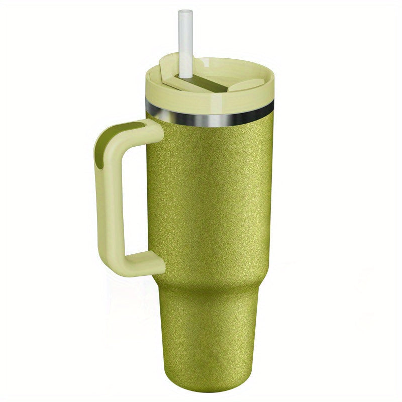 Vacuum Insulated 40 oz Stainless Steel Tumbler with Handle - BPA-Free, Shatterproof Travel Mug for Hot/Cold Drinks, Perfect Outdoor Gift