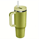 Vacuum Insulated 40 oz Stainless Steel Tumbler with Handle - BPA-Free, Shatterproof Travel Mug for Hot/Cold Drinks, Perfect Outdoor Gift