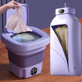 A Portable Washing Machine + A Portable Clothes Dryer, A Total Of Two Washing And Drying Sets, Folding Mini Small Washing Machine, Storable Portable Dryer, Home, Travel, Car, Dormitory And Apartment, Simple To Use And Does No