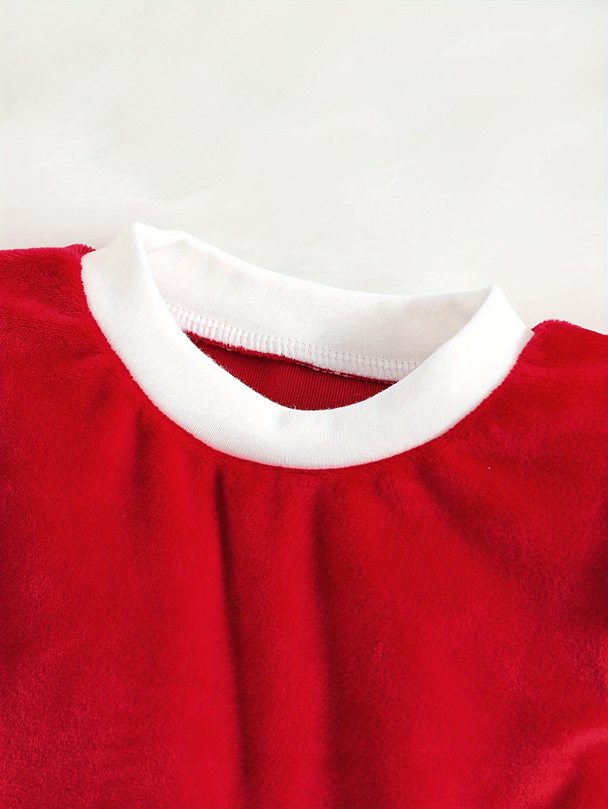 2PCS Adorable Infant Baby Girl Christmas Outfit - Faux Fur Patchwork Long Sleeve Round Neck Romper Dress Jumpsuit Skirt with Bow Headband - Soft, Cozy, and Festive Holiday Clothing Set for Little Princess