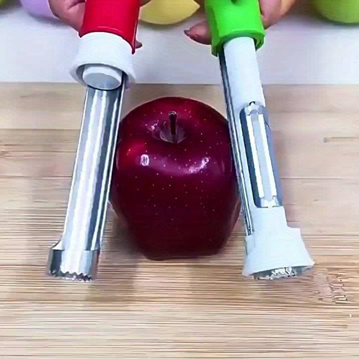 KITEOAGE Stainless Steel Fruit Corer & Peeler - Durable, Easy-to-Use Apple and Pear Core Remover for Kitchen Use