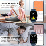 1.85" OLED Full-Touch Alloy Case Smart Watches For Man And Woman 110+ Sport Modes Fitness Watch With Sleep Monitor, Pedometer, Message/call Wireless Devices Wearable Tracker For IOS Android