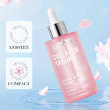SADOER Cherry Blossom Collagen Serum - Elastic Moisturizing Essence for Smooth, Firm Skin, Hydrates & Brightens, Hypoallergenic, 100ml