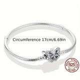 S925 Sterling Silver Sky Full Butterflies Bracelet Fit Charm Bead DIY Bracelets For Women 10g/0.35oz