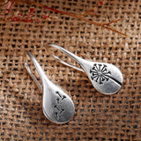 Exquisite Dandelion Drop Earrings - Simple Retro Design, Statement Jewelry for Women's Engagement or Wedding