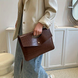 Fashion-Forward Crocodile Pattern Envelope Clutch Bag for Women - Chic, Durable & Multi-Functional, Wristlet & Coin Purse, Perfect Everyday Accessory
