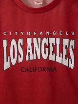 2pcs Boys Casual LOS ANGELES Letter Graphic Print Short Sleeve T-shirt & Shorts Set, Comfy Summer Boys Clothes