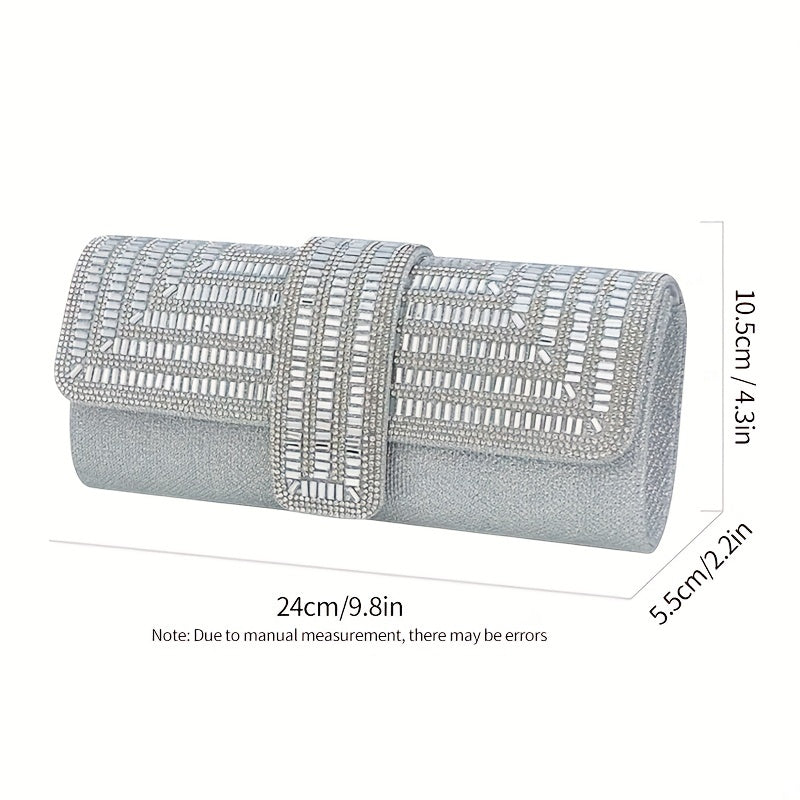 Rhinestone Evening Clutch Women Fashion Envelope Bag Prom Luxury Purse Sparkling Crystal Handbag Cocktail Party Handbag