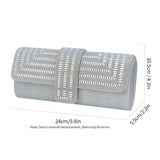 Rhinestone Evening Clutch Women Fashion Envelope Bag Prom Luxury Purse Sparkling Crystal Handbag Cocktail Party Handbag