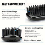 Professional Ceramic Ionic Hair Straightener Brush - Fast Heating, Anti-Scald, Detangling, Heat Resistant, Salon-Quality Styling for Home Use - Perfect for Hair Care and Styling