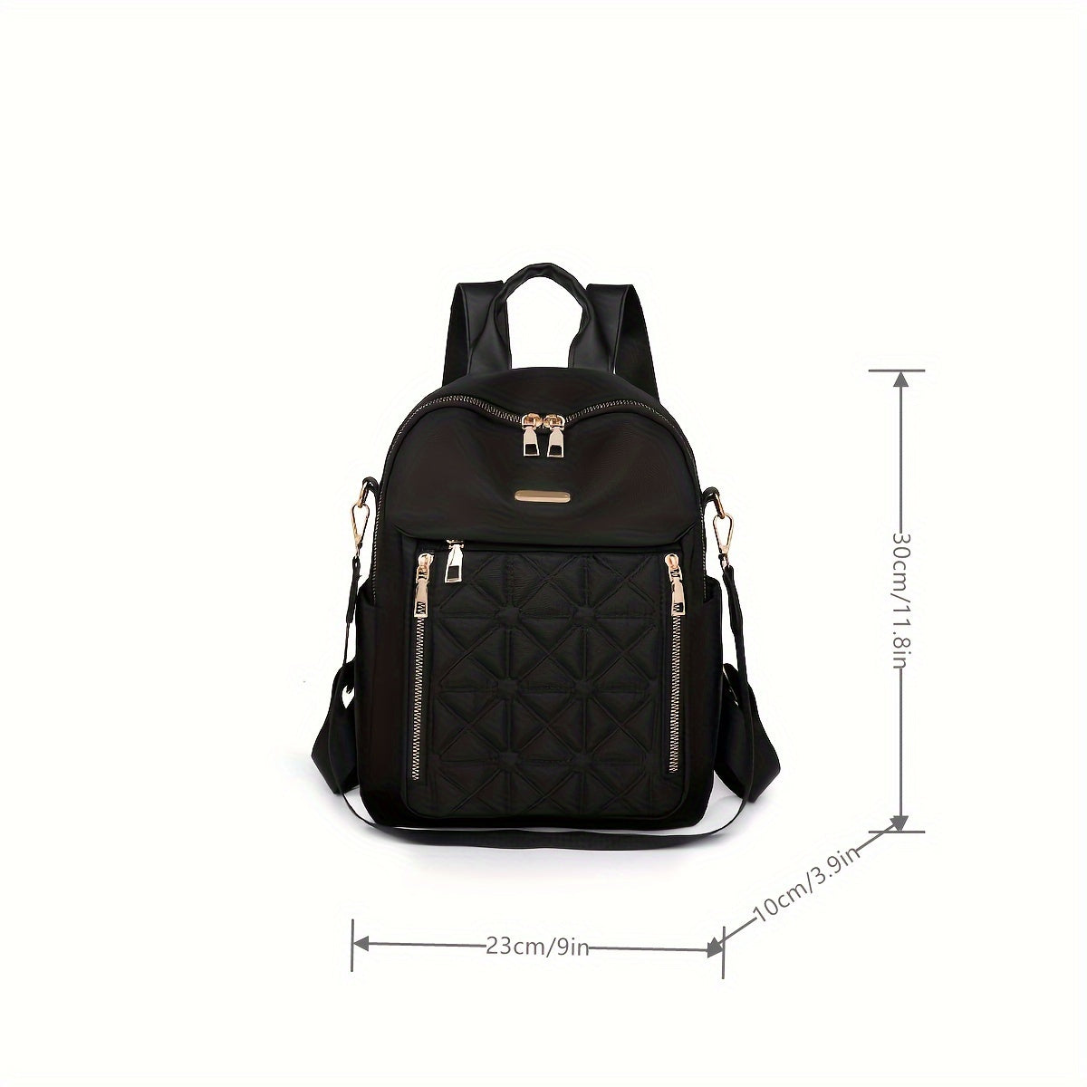 Quilted Convertible Backpack Purse, Anti-Theft Two-Way Daypack, Women's Travel & School Bag