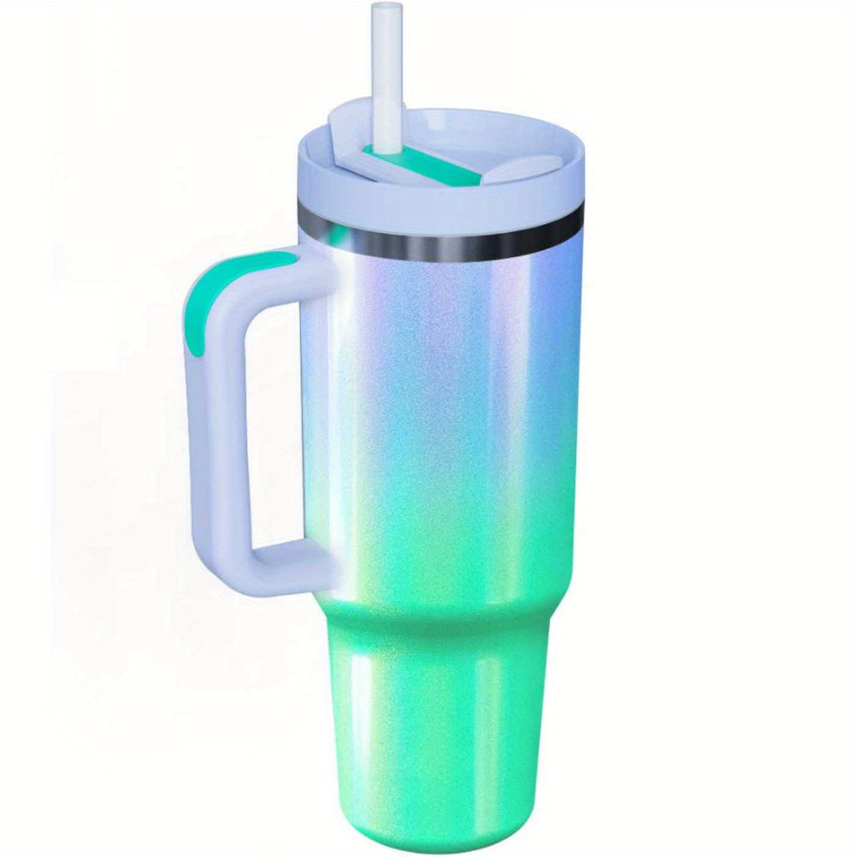 Vacuum Insulated 40 oz Stainless Steel Tumbler with Handle - BPA-Free, Shatterproof Travel Mug for Hot/Cold Drinks, Perfect Outdoor Gift