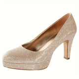 Women's Pumps - Womens Comfy Close Toe Heels - 3.15in Black Dress Shoes for Women - Comfortable Work Heels for Women - Black Heels, Nude Heels, White Heels, Golden Heels, Silver Heels for Women