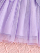 Girls Splicing Flora Print Flutter Trim Tutu Dress Kids Clothes Spring Fall Gift