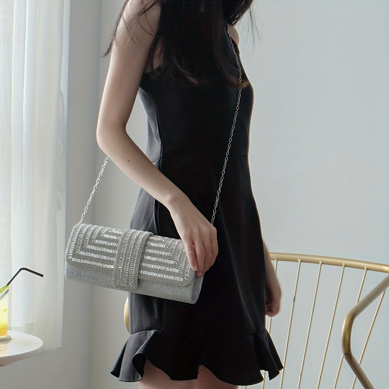 Rhinestone Evening Clutch Women Fashion Envelope Bag Prom Luxury Purse Sparkling Crystal Handbag Cocktail Party Handbag