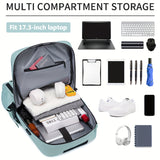 1pc Large Capacity Waterproof Laptop Backpack For Travel And College, Men's And Women's Travel Backpack With Shoe Bag, Multifunctional Lightweight Outdoor Hiking And Camping Backpack, Holiday Travel Party Gift, School Bag, Ea