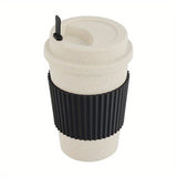 1pc 21oz Portable Reusable Coffee Cup, Travel Wheat Straw Fiber Mug for Restaurant, Hotel, Commercial, Outdoor, Office, Home, Car Use - 4 Colors Available