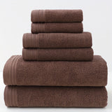 6-Piece Luxury Cotton Towel Set - Ultra-Absorbent, Quick-Drying, Super Soft, and Thickened for Bathroom Essentials - Complete Home Bathroom Supplies with 2 Washcloths, 2 Hand Towels, and 2 Bath Towels