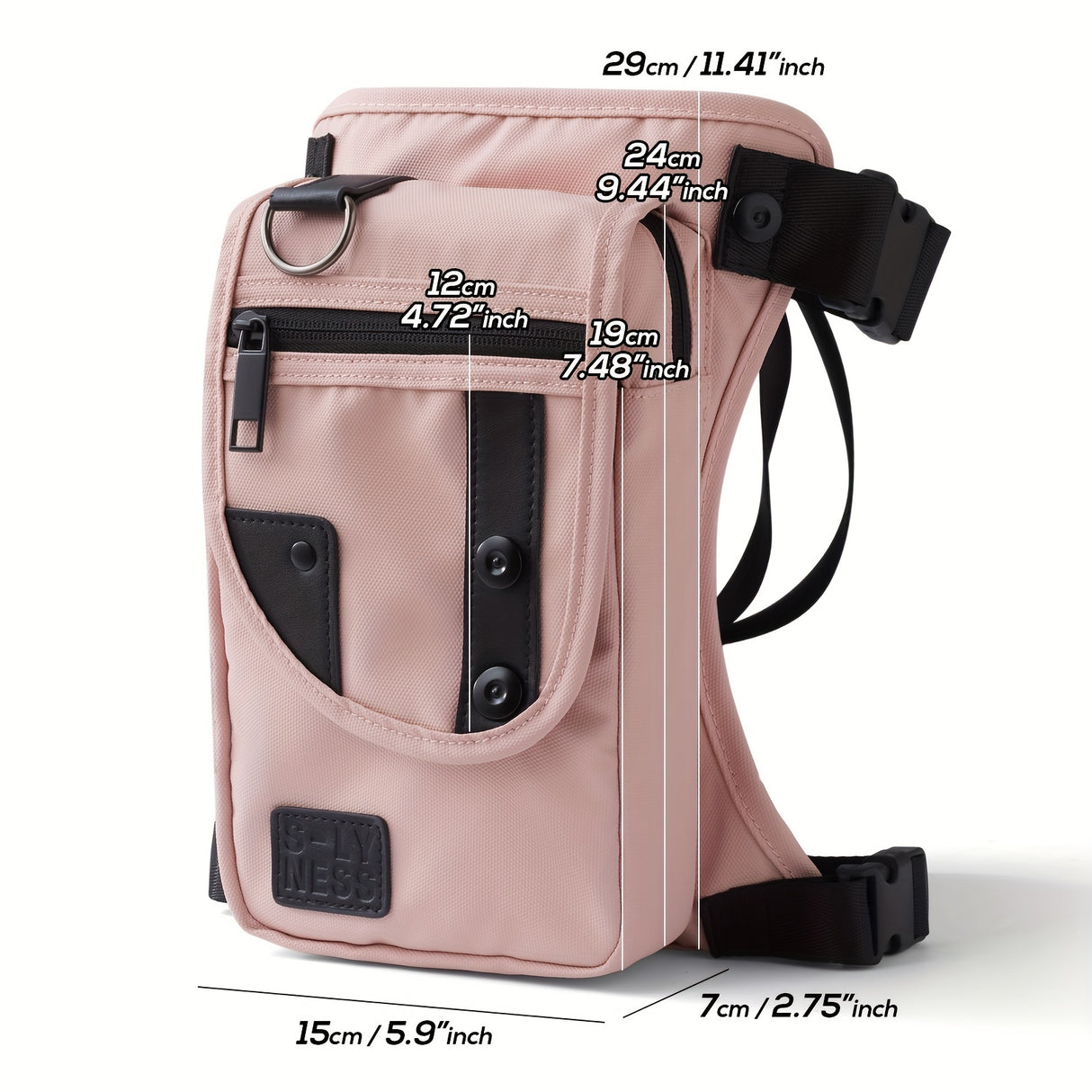 Fashion Waist Pack with Multiple Pockets, Solid Color Non-Waterproof Polyamide Belt Bag with Adjustable Strap, Zippered Hip Bum Bag for Business Casual, Travel, Hiking - Valentine's Day to Mother's Day Gift