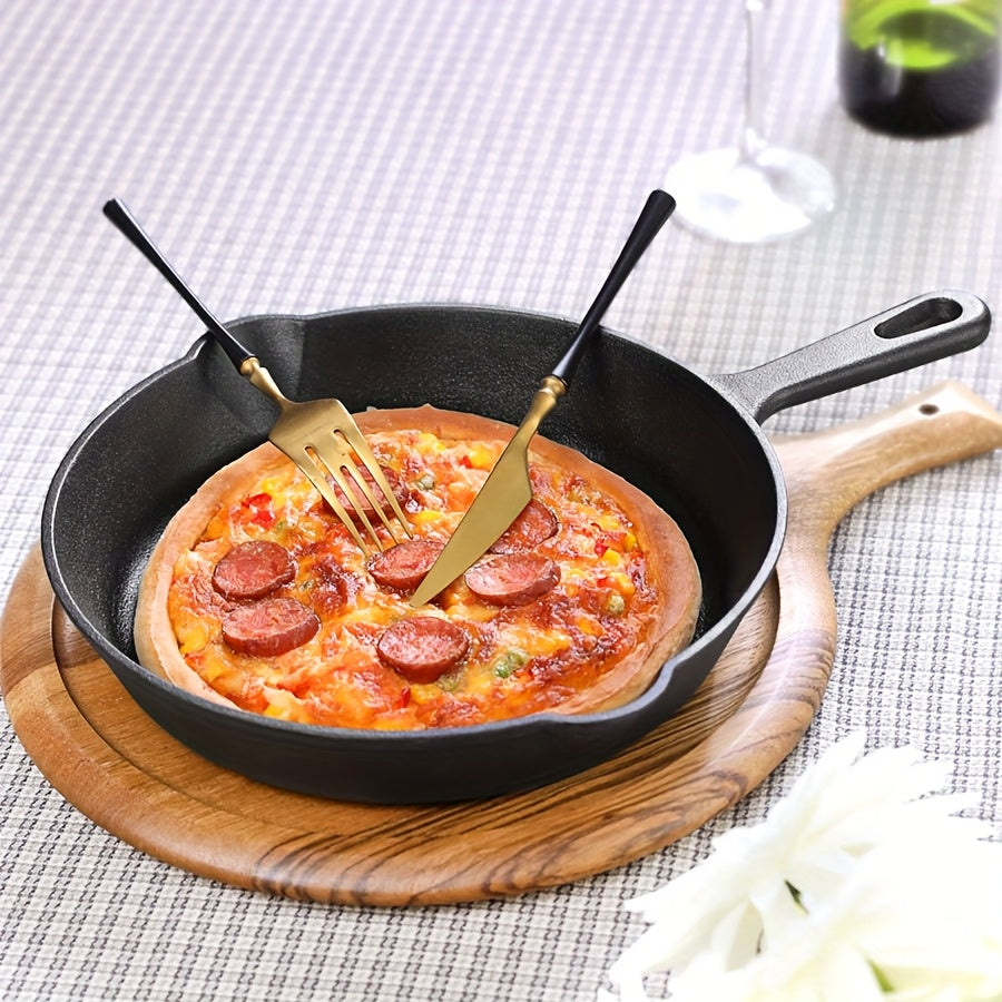 [Cast Iron Skillet] 3pcs/4pcs/5pcs Cast Iron Skillet Set | 6 Inch/8 Inch/10 Inch Cast Iron Frying Pan, Household Pan, Kitchen Accessories, Home Cook, Cast Iron Pan Without Coating Set